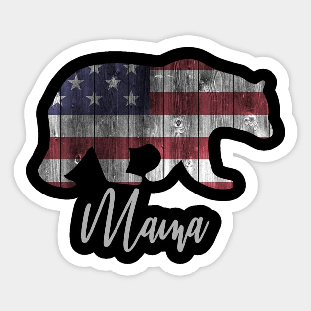 Mama Bear 4th of july flag american Sticker by sevalyilmazardal